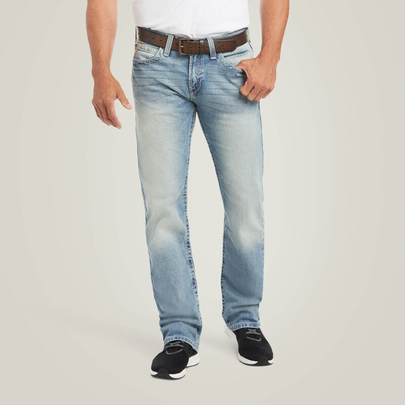 Ariat Men's M7 Shasta Light Wash Slim Fit Straight Leg Jeans 10031997
