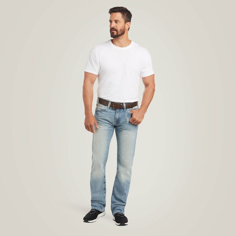 Ariat Men's M7 Shasta Light Wash Slim Fit Straight Leg Jeans 10031997