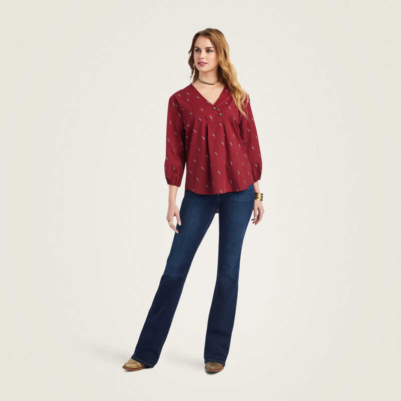 Ariat Women Peasant Top Chimayo Blouse 10042141