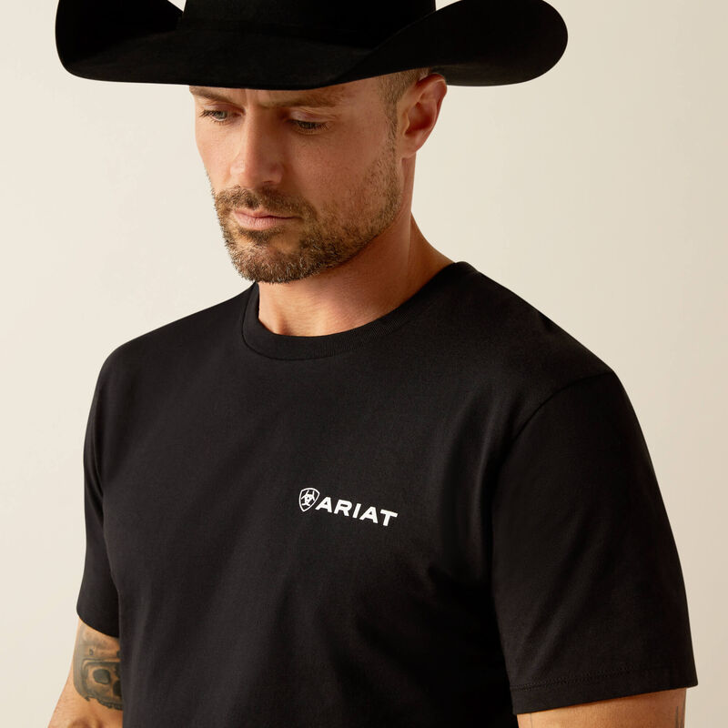 Ariat Mens Rugged American Shield SS T Shirt Black 10053993