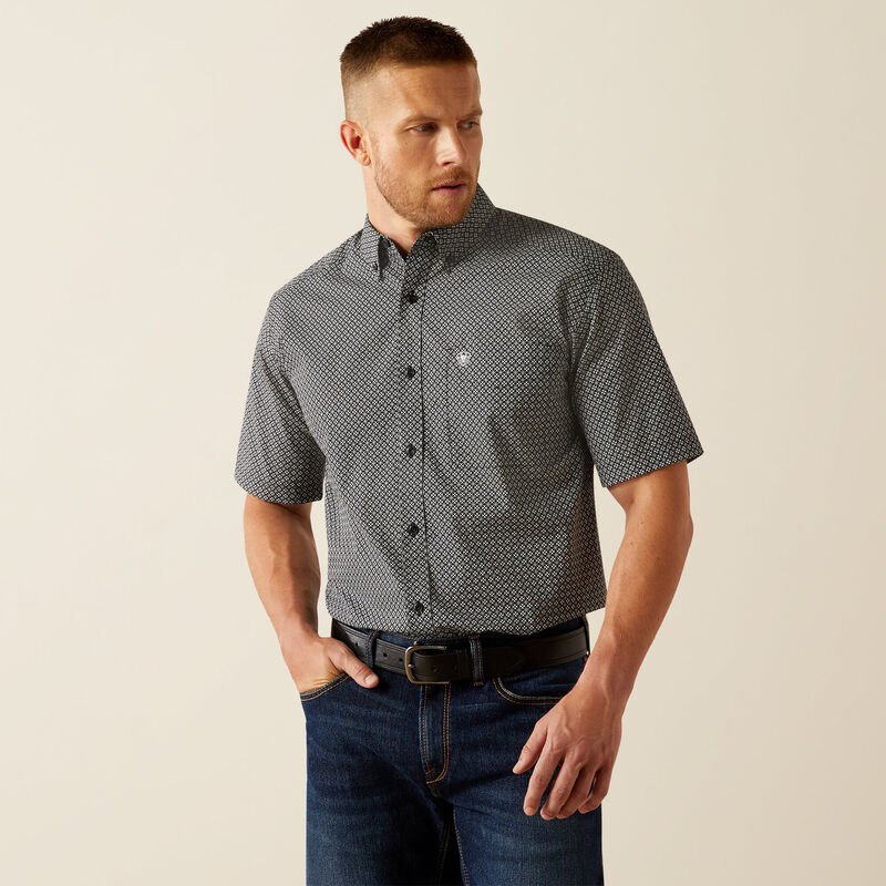 Ariat Men's Gene Short Sleeve Shirt Black 10054679