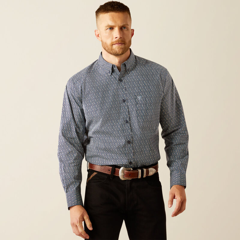 Ariat Men's Navy Colson Long Sleeve Shirt 10058765
