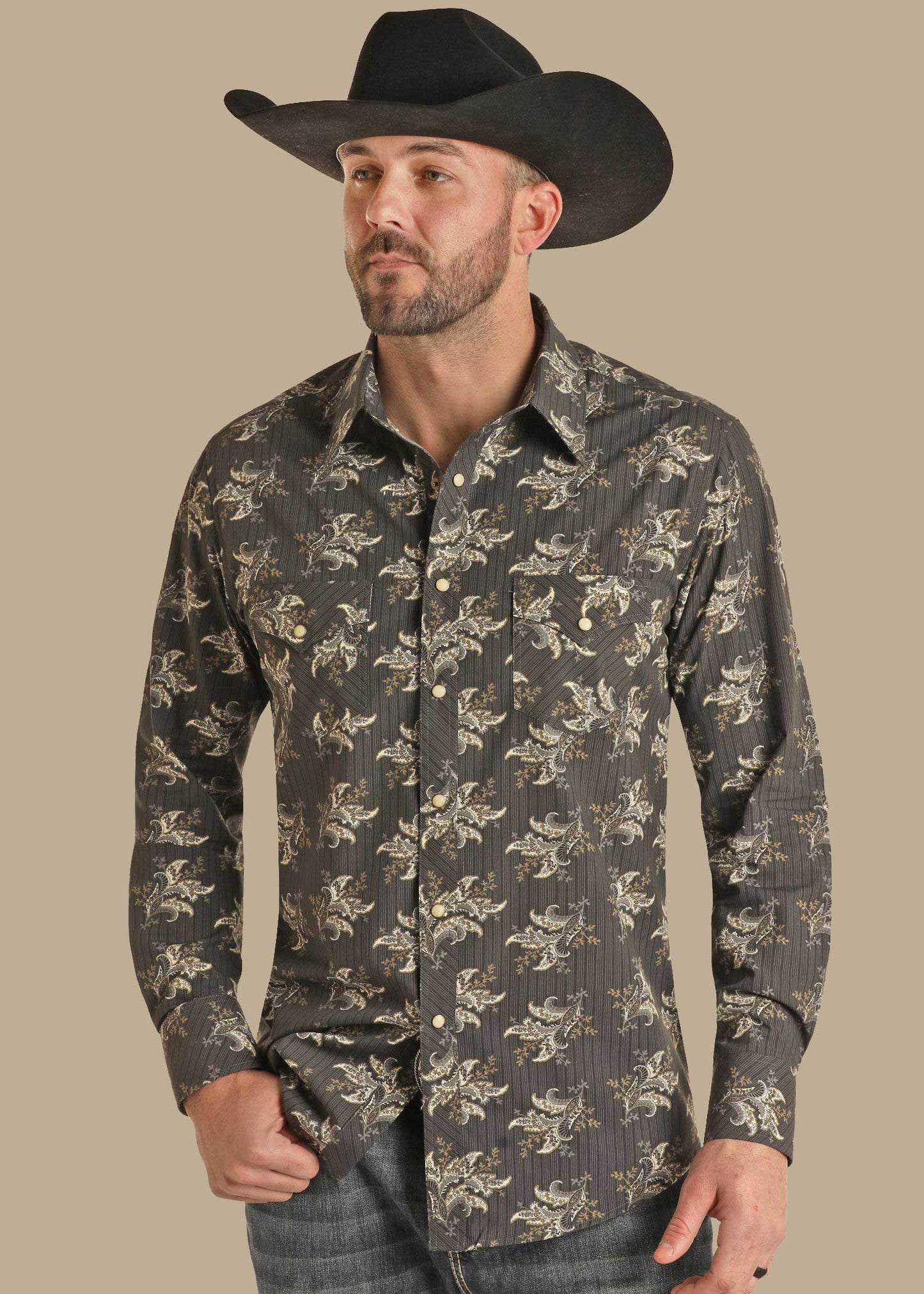 Rock & Roll Men's Vintage Tan Charcoal VMN2S02173