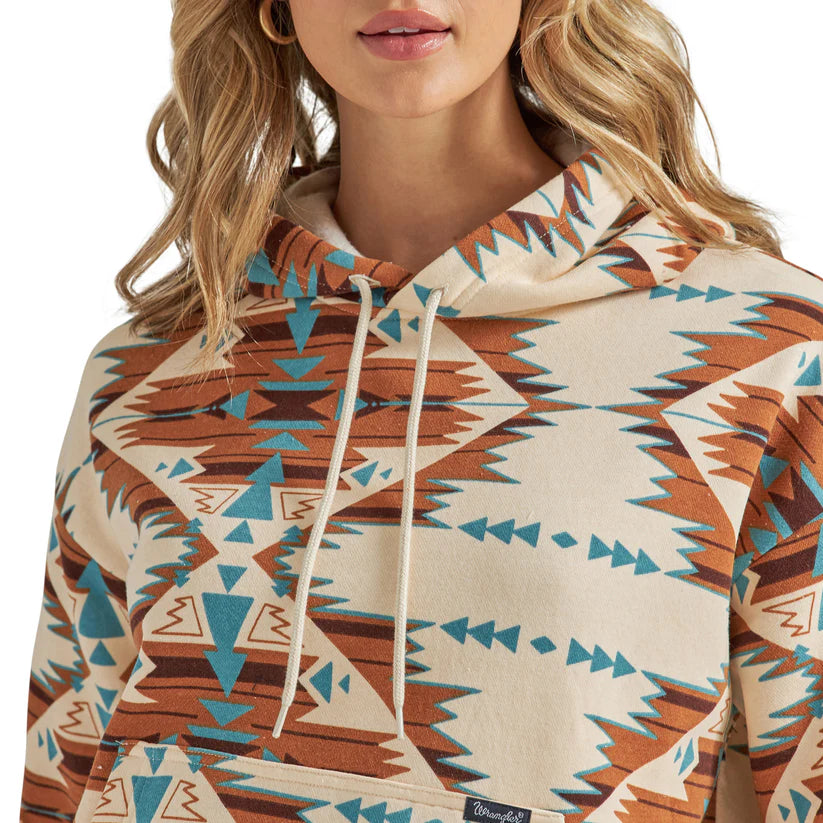 Wrangler Women Retro Allover Southwestern Cinched Hoodie 112339174