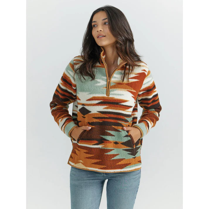 Wrangler Womens Retro Punchy Sherpa Pullover - 112352999