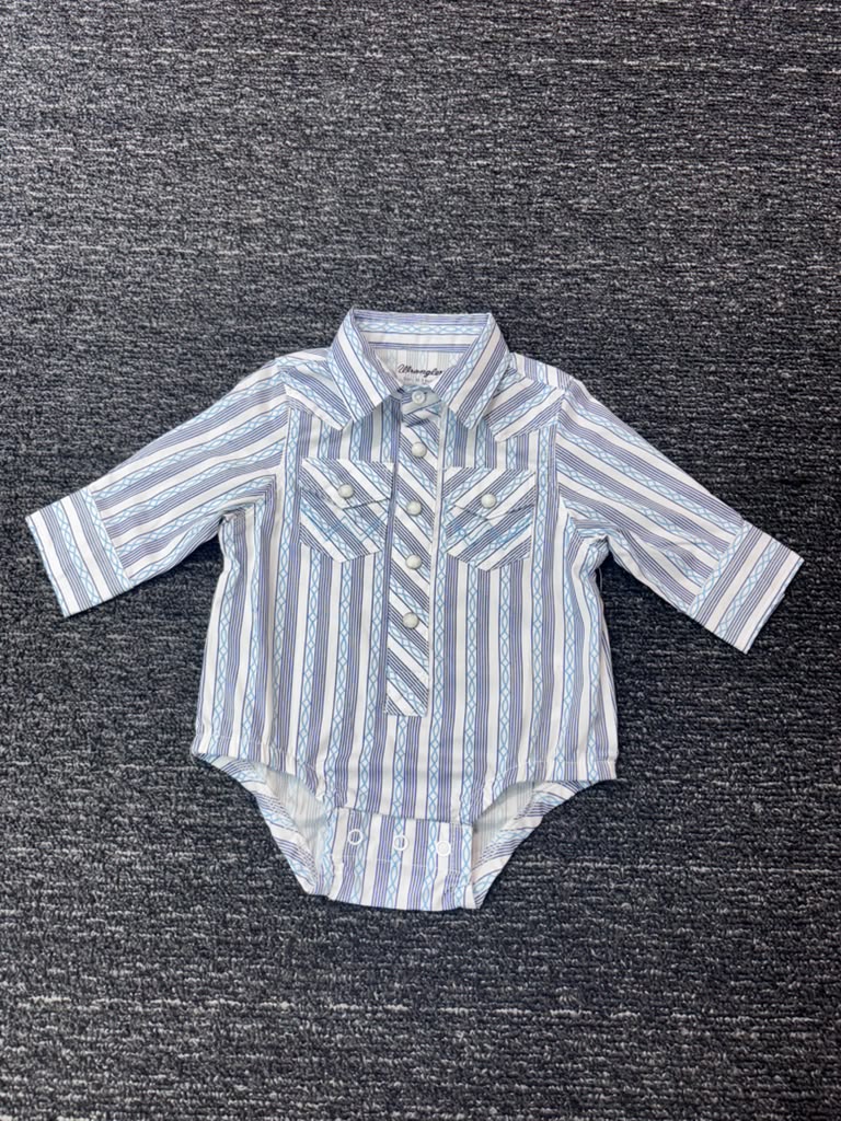 Wrangler Baby Boys Newborn Long Sleeve Western Snap Bodysuit 112384757