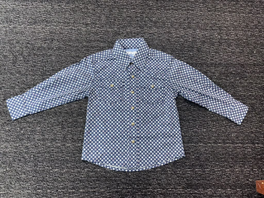 Wrangler 20X Boys Long Sleeve Western Snap Shirt 112385481