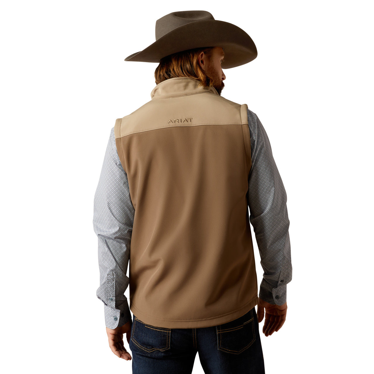 Men’s Ariat Wyatt Softshell Brindle Major Brown Vest 10052596