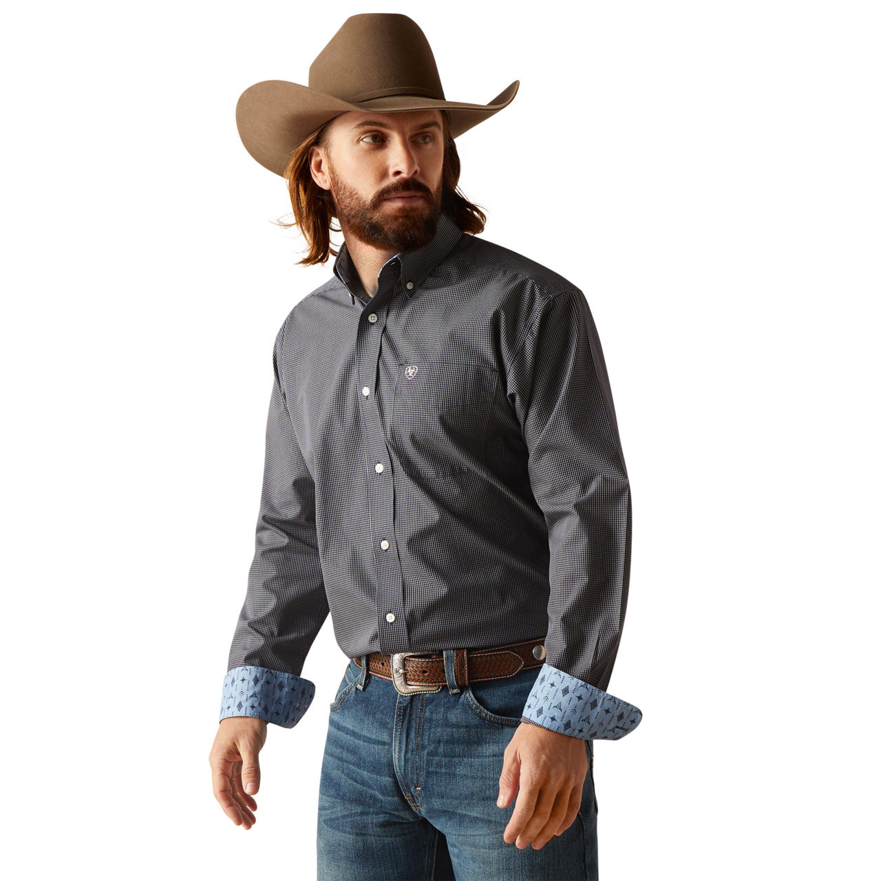 Ariat Men's Wrinkle Free Killian Classic Fit Shirt Indigo 10047205