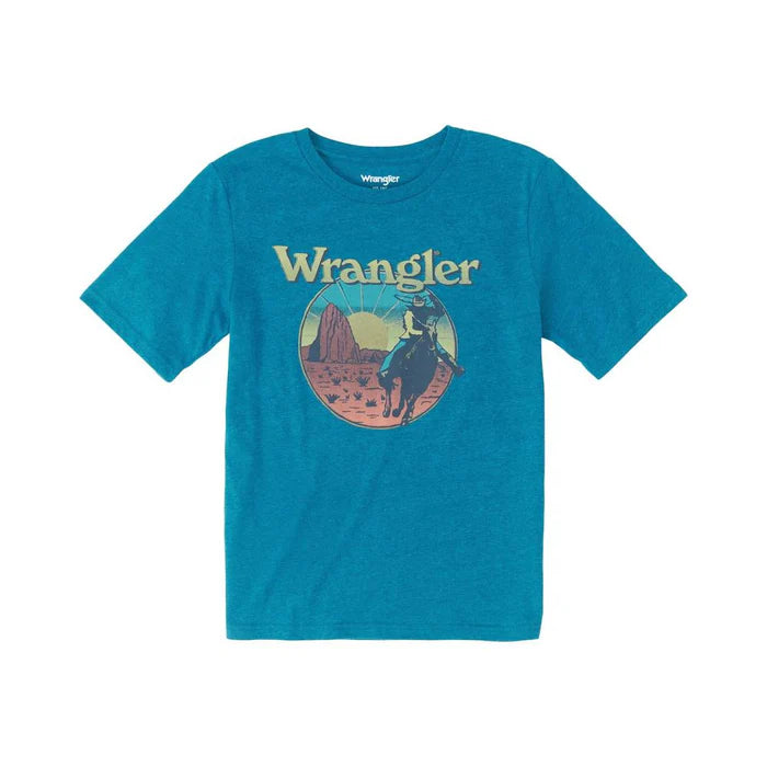 WRANGLER BOYS TEE PEPPER HEATHER 112350078