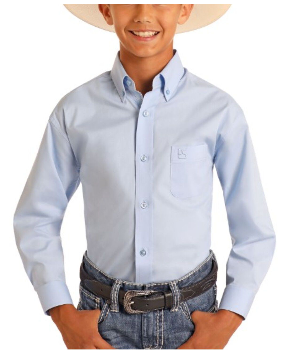 Panhandle Boy's Long Sleeve Light Grey SBB2S06119