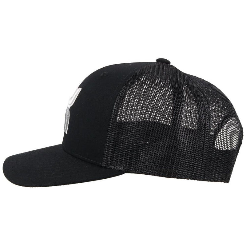 2120T-BK Texican Hooey Black 6-Panel Trucker Cap with TexasFlag Hooey Logo-OSFA