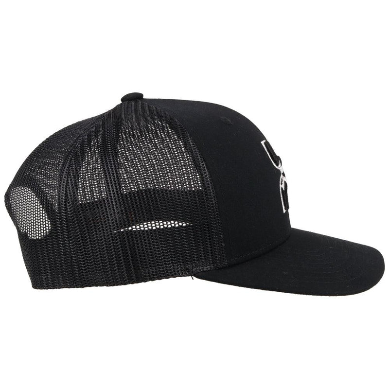 2120T-BK Texican Hooey Black 6-Panel Trucker Cap with TexasFlag Hooey Logo-OSFA