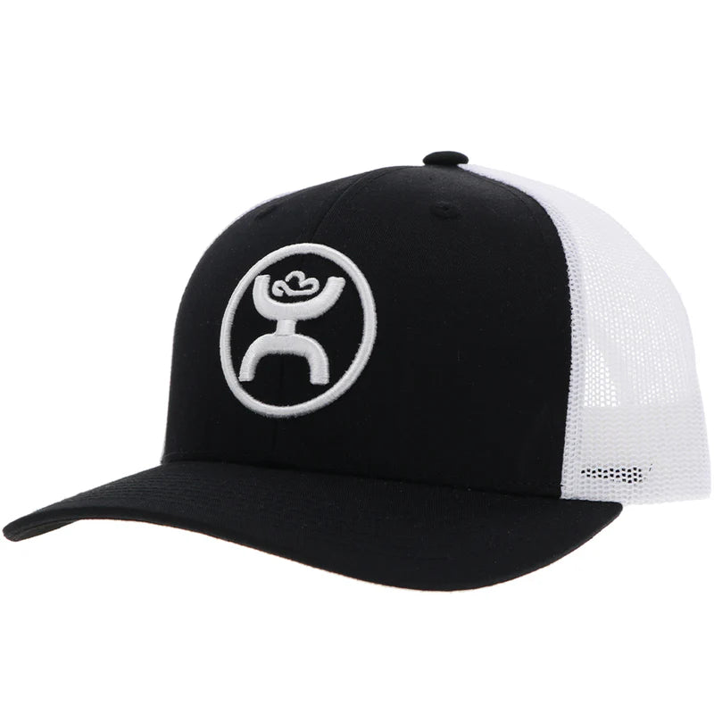 Hooey O-Classic" Hat Black/White w/White Circle Logo 2309T