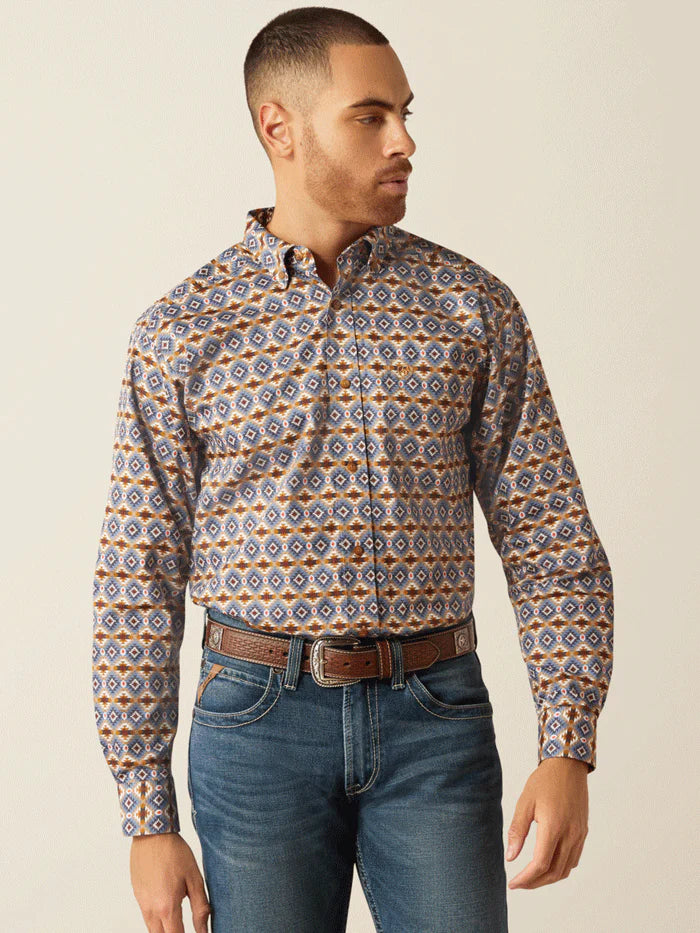 Ariat Mens Tennessee LS Shrt Blue 10052613