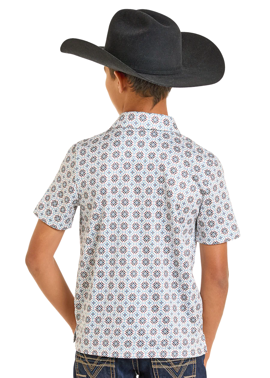 Rock & Roll Boys Medallion Printed Polo BB51T07281