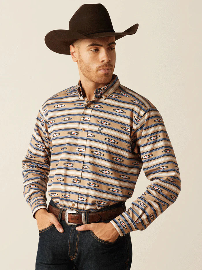 Ariat Mens Trace LS Shrt Khaki 10052616