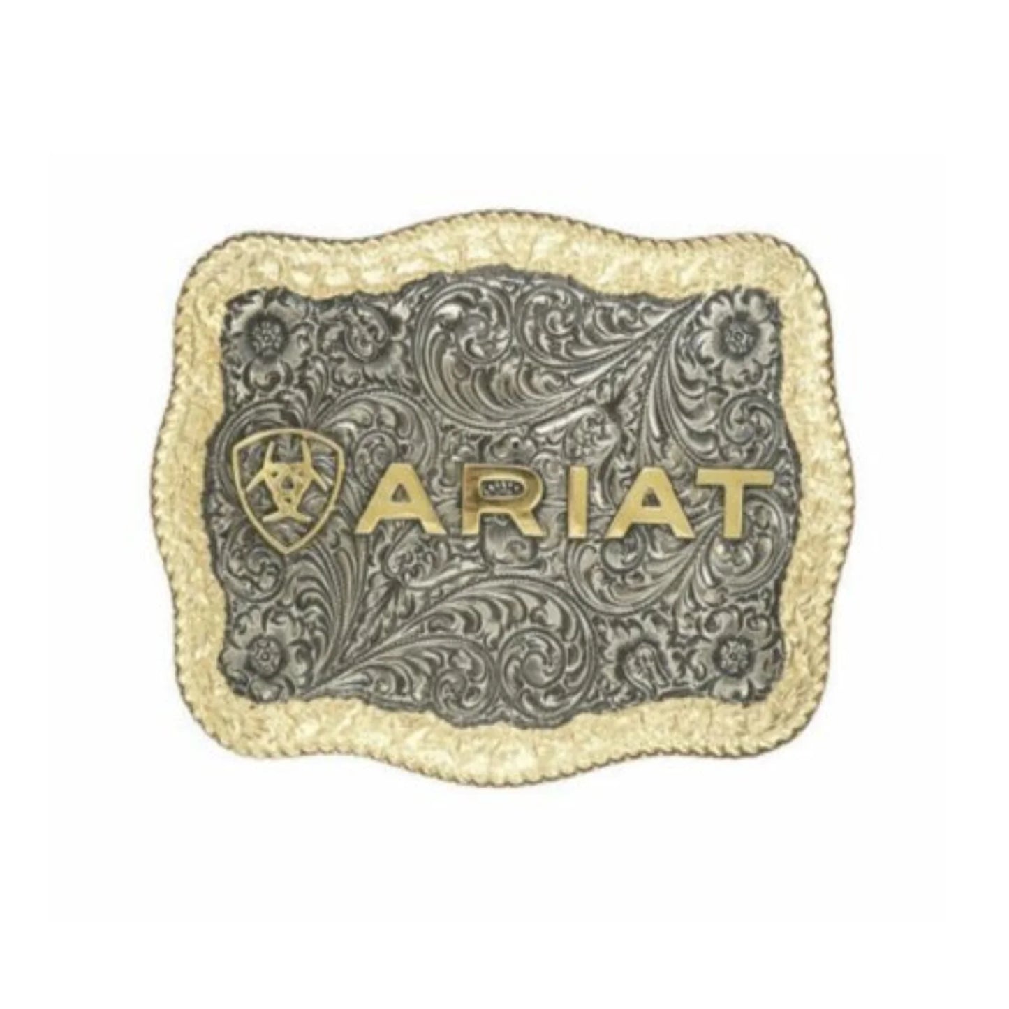 Ariat® Unisex Rectangle Rope Edge Belt Buckle A37014