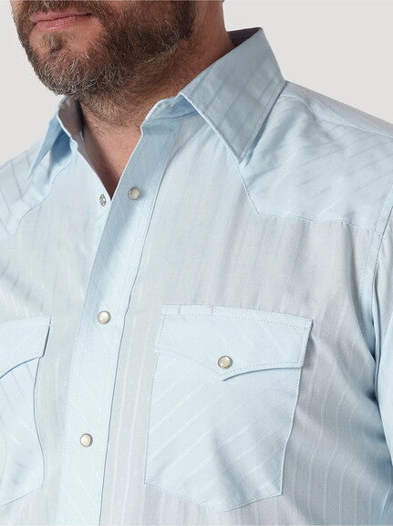 Wrangler 1075222BL Sport Western Snap Shirt - Blue