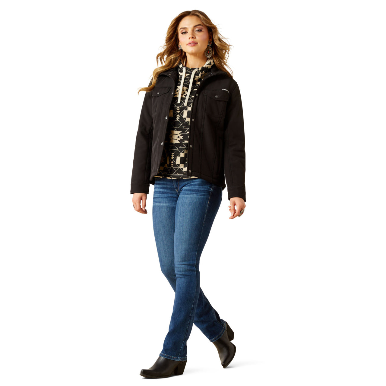 ARIAT BERBER BACK SOFTSHELL BLACK - LADIES JACKET - 10062258