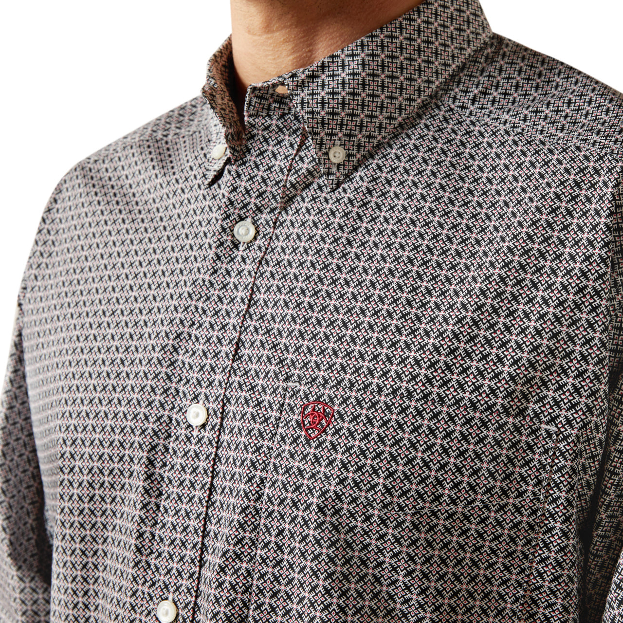 ARIAT MEN’S BLACK CLASSIC FIT TOBIAS LONG SLEEVE SHIRT 10065855