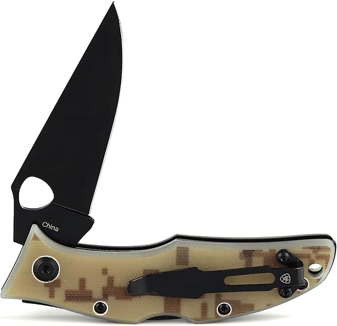 ARIAT Patriot Camo Plain Edge Folding Knife, Multicolored, 3" Blade (Medium)