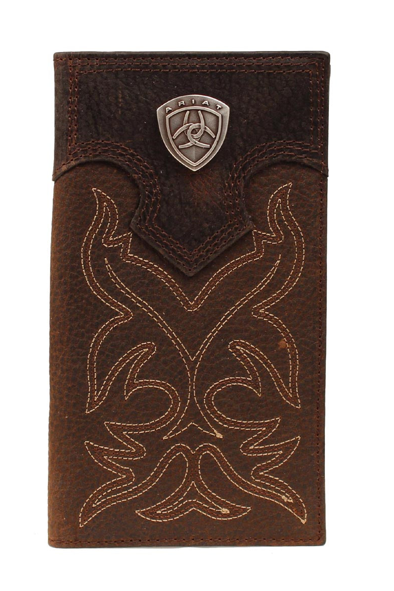 Ariat Rodeo Dark Brown Boot Stitch Wallet A3510802