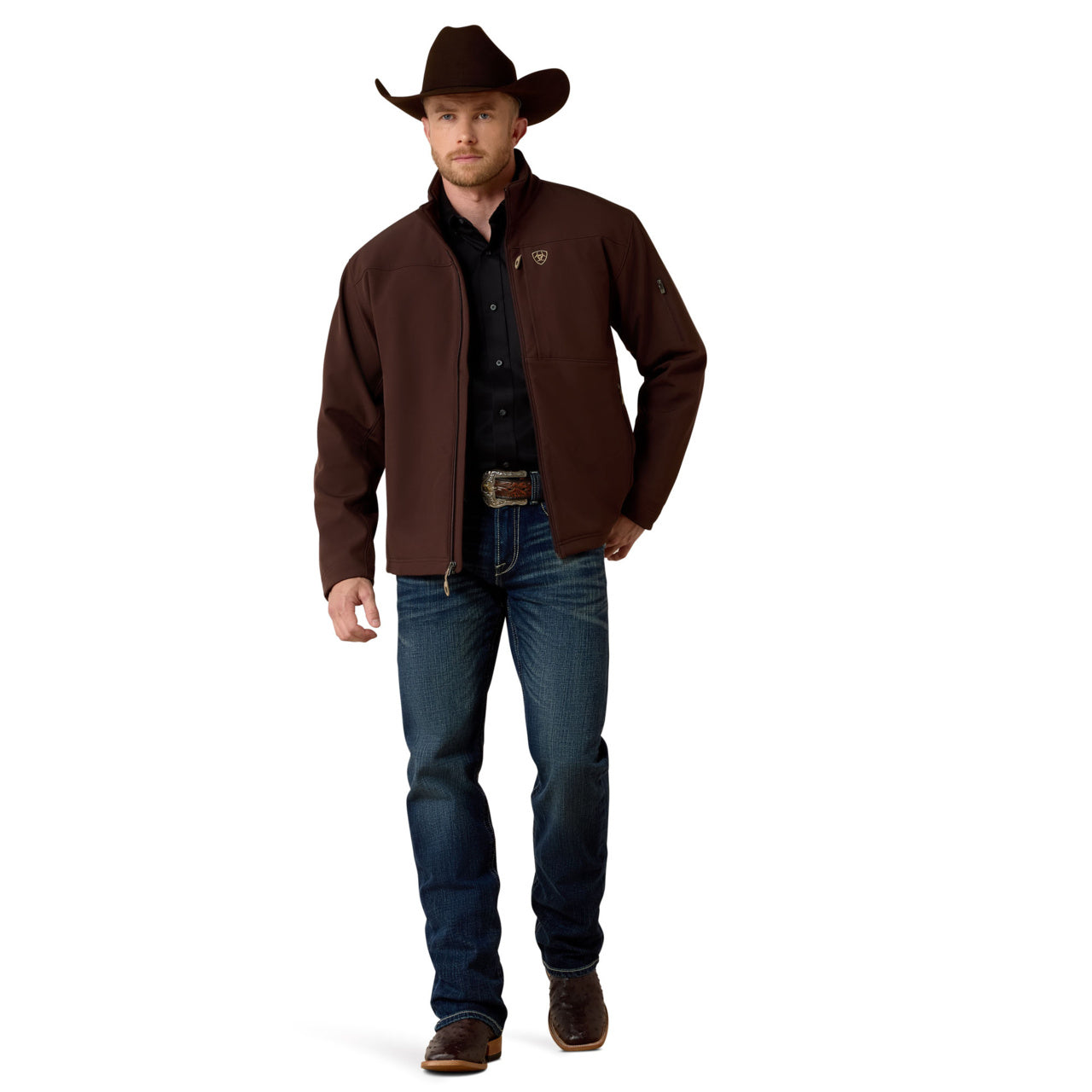 ARIAT VERNON SOFTSHELL BROWN ESPRESS MENS JACKET 10023330