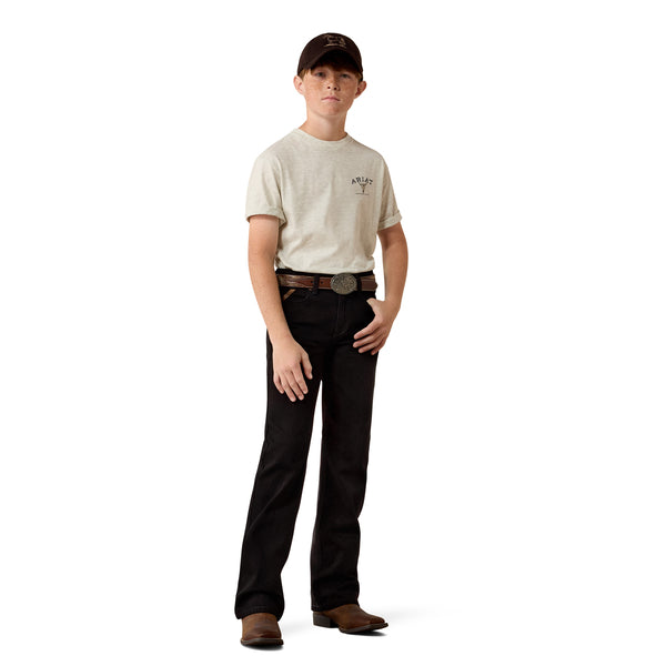 Ariat Boys' B4 Relaxed Hansen Boot Cut Jeans Black 10082243