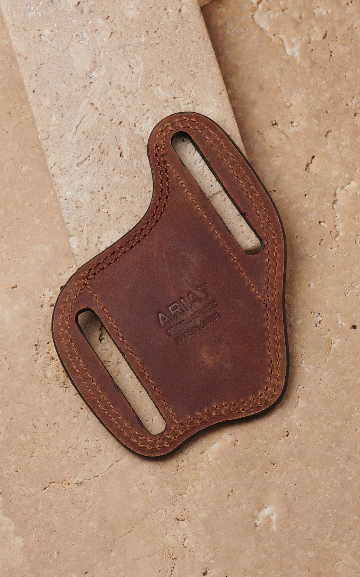 Ariat Brown with Flag Embroidery Pancake Knife Sheath A1801802