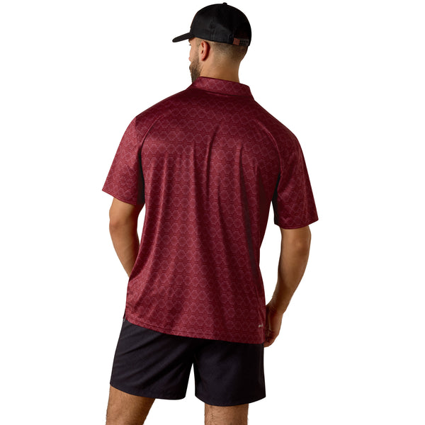 Ariat Men's All Over Print Heathered Polo 10073584