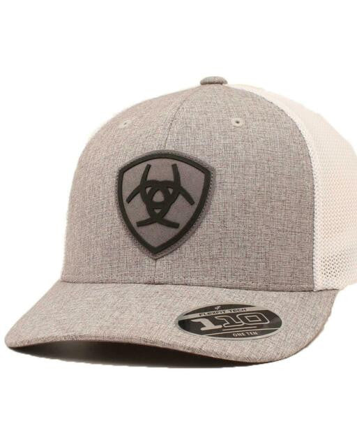 Ariat Men's Baseball Caps with Mesh Snap Back Patch Cap Hats - Grey - A300008406