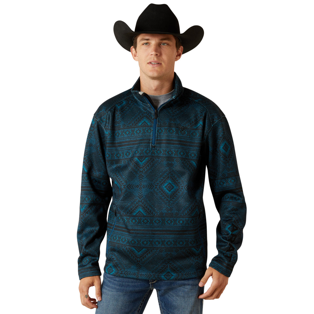 Ariat Men's Caldwell Logo 1/4 Zip Sweater 10062621