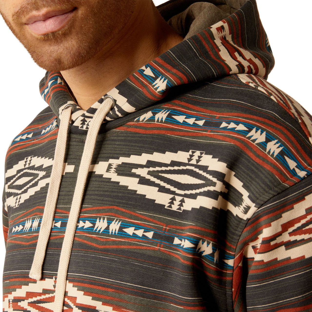 Ariat Men's Color Block Brindle Light Brown Hoodie 10052452