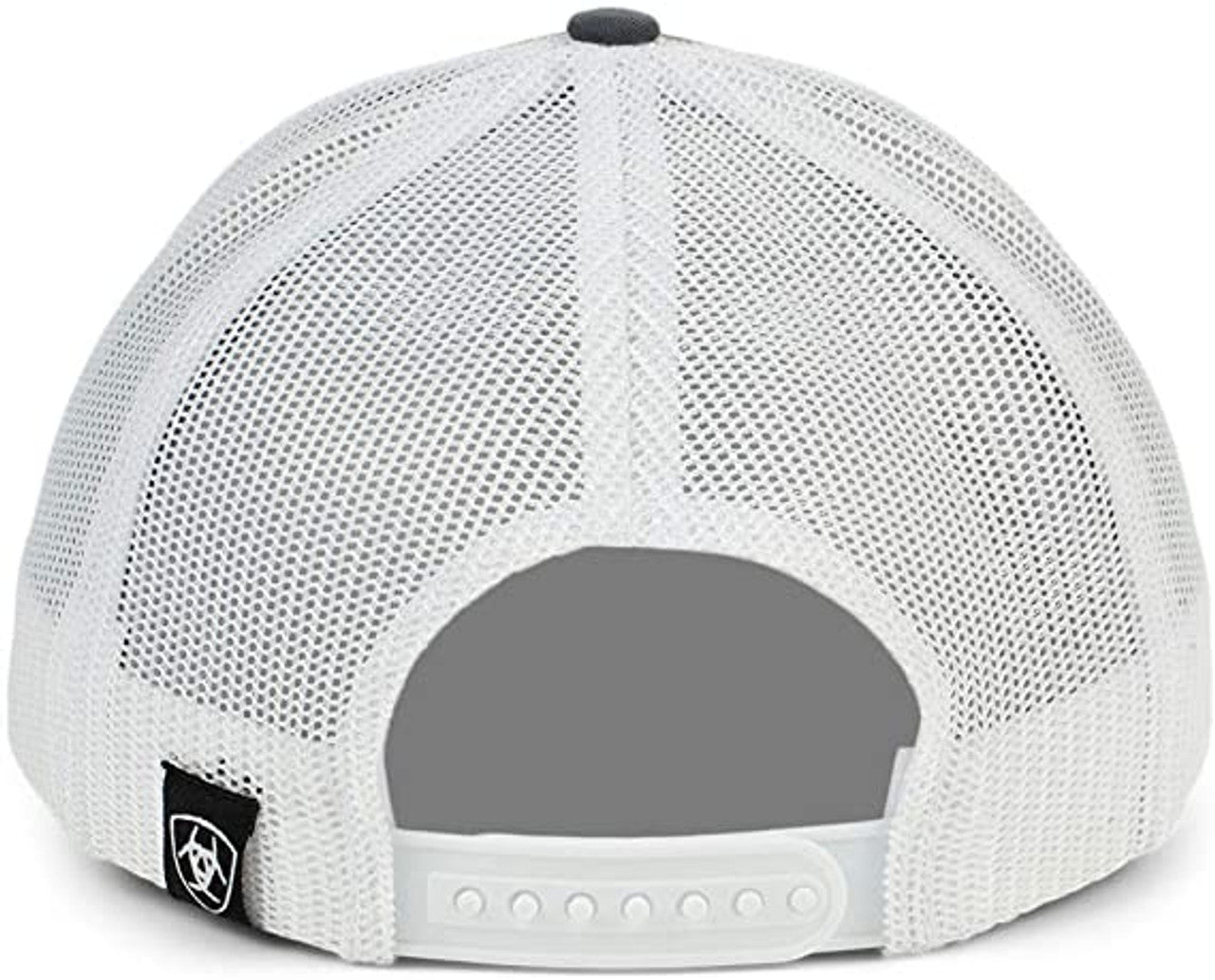 Ariat Men's Grey & White Hats Mesh Back Snapback Patch Cap Hats - A300003206