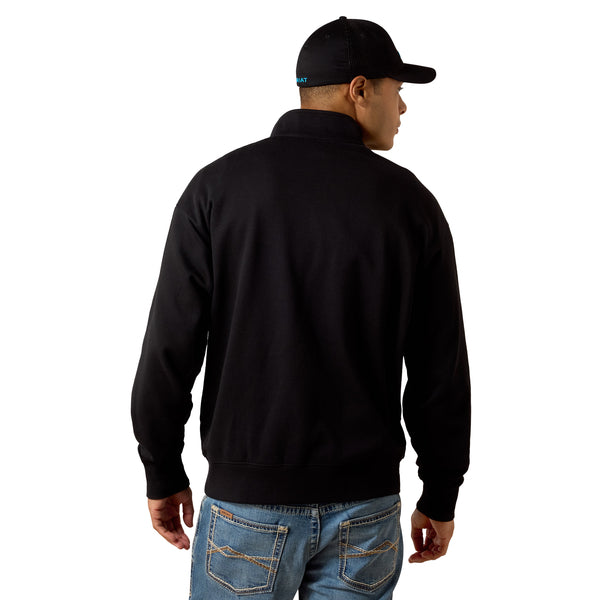 Ariat Men's Holiday 1/4 Zip Sweater Black 10085374
