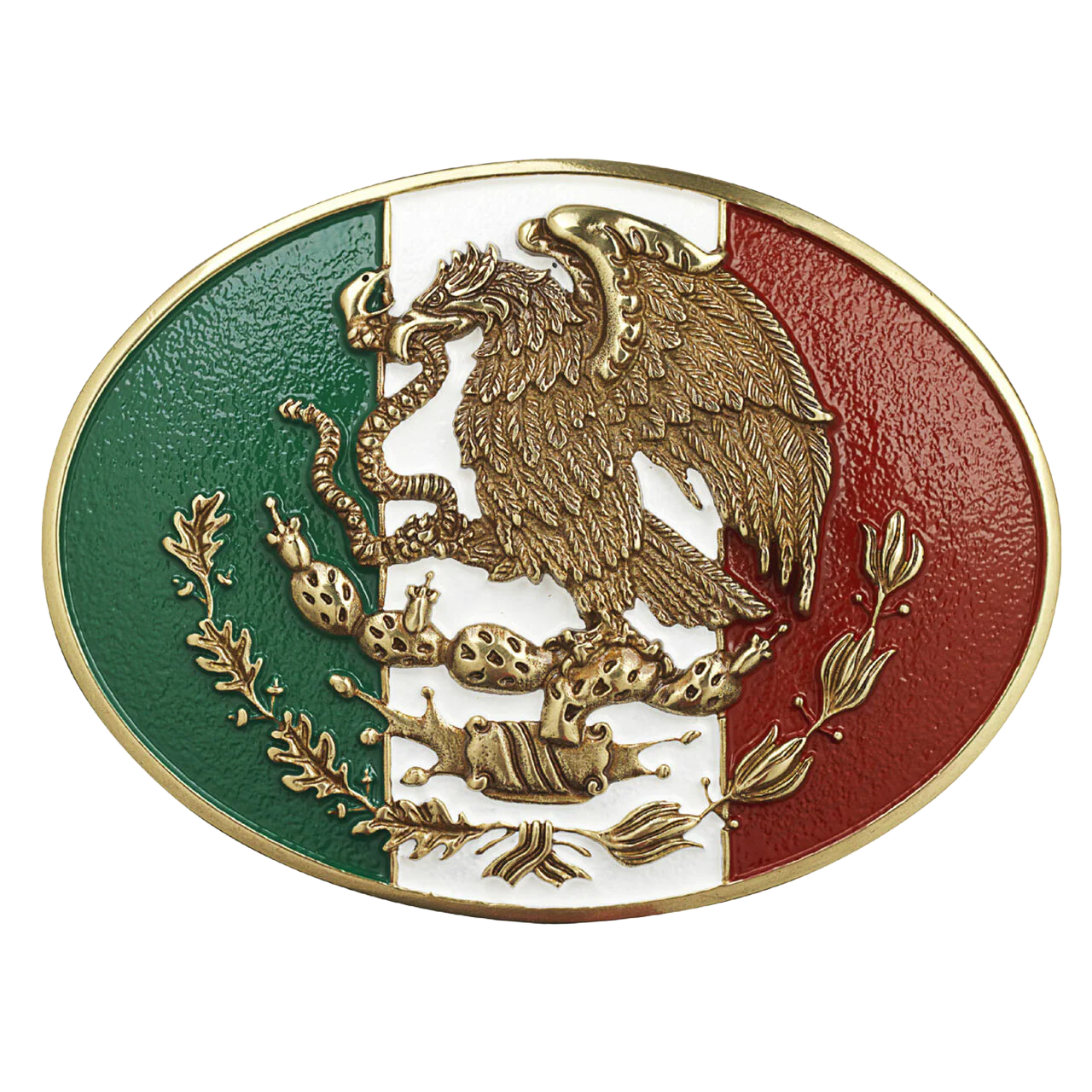 Ariat Men's Mexican Flag Colors with Eagle Motif Buckle A37013