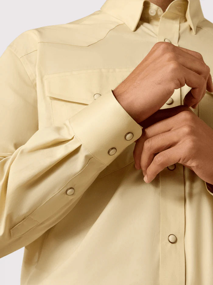 Ariat Men's Lightweight Twill Long Sleeve Creme Brulee 10071235