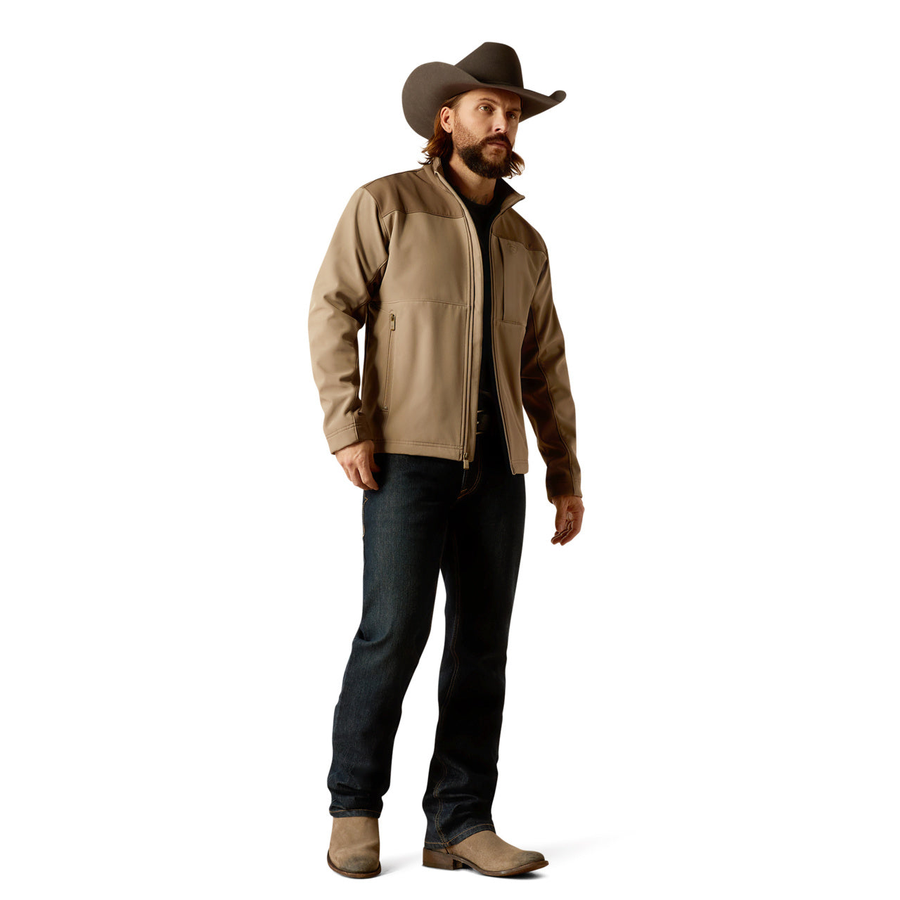 Ariat' Men's Wyatt Softshell Jacket - Brindle / Major Brown 10052594