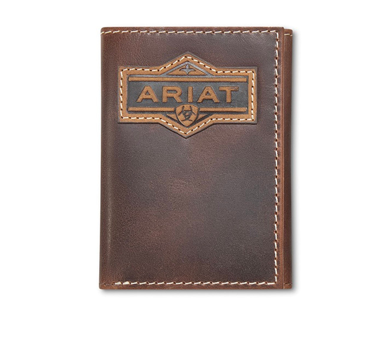 Ariat Trifold Leather Wallet with Ariat Patch A3566402