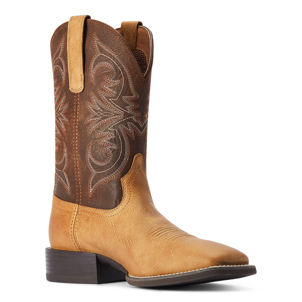 Ariat® Men's Sport Pardner Matte Tan & Brown Square Toe Boots 10042392