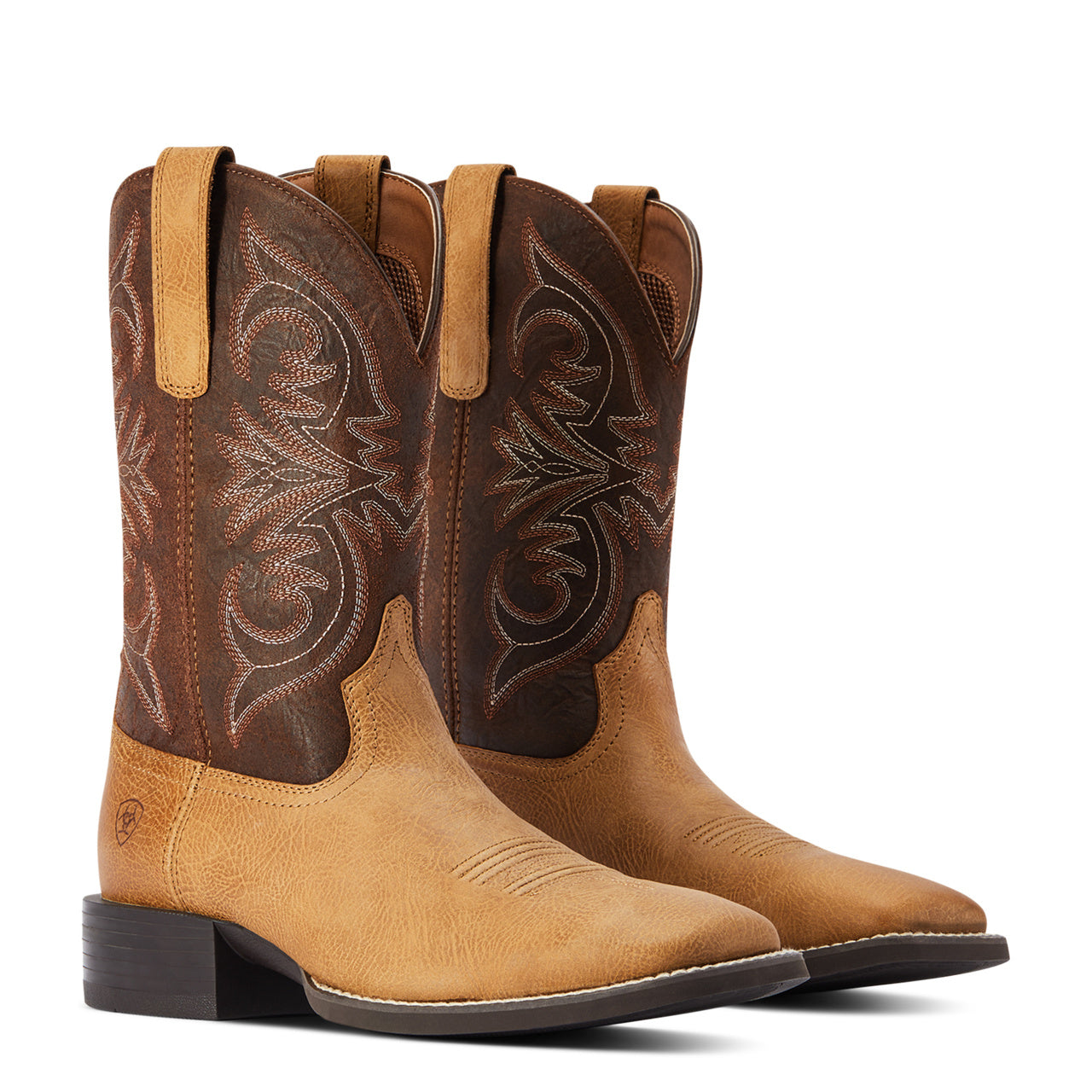 Ariat® Men's Sport Pardner Matte Tan & Brown Square Toe Boots 10042392