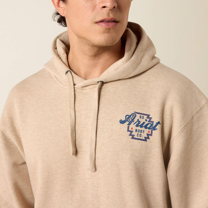 Ariat Men's Bison Archer Oatmeal Hoodie 10079249