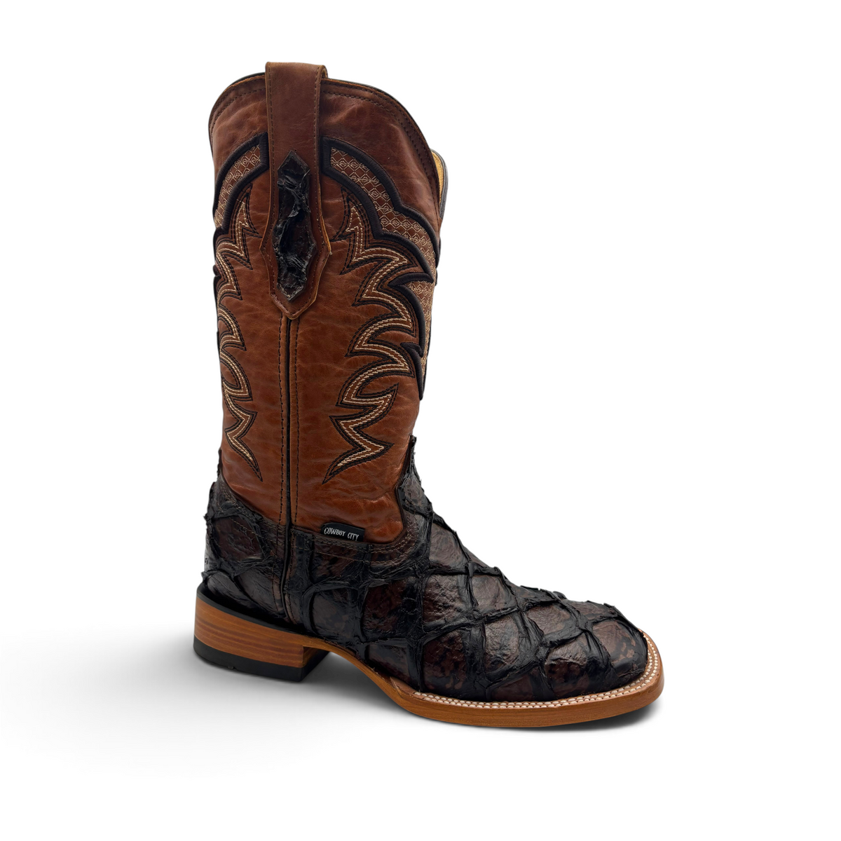 Cowboy City Mens Western Boot Brown Clone