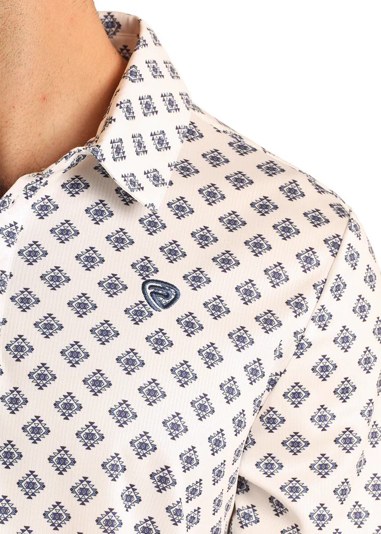 Rock & Roll Men's Denim Polo White BM51T05997