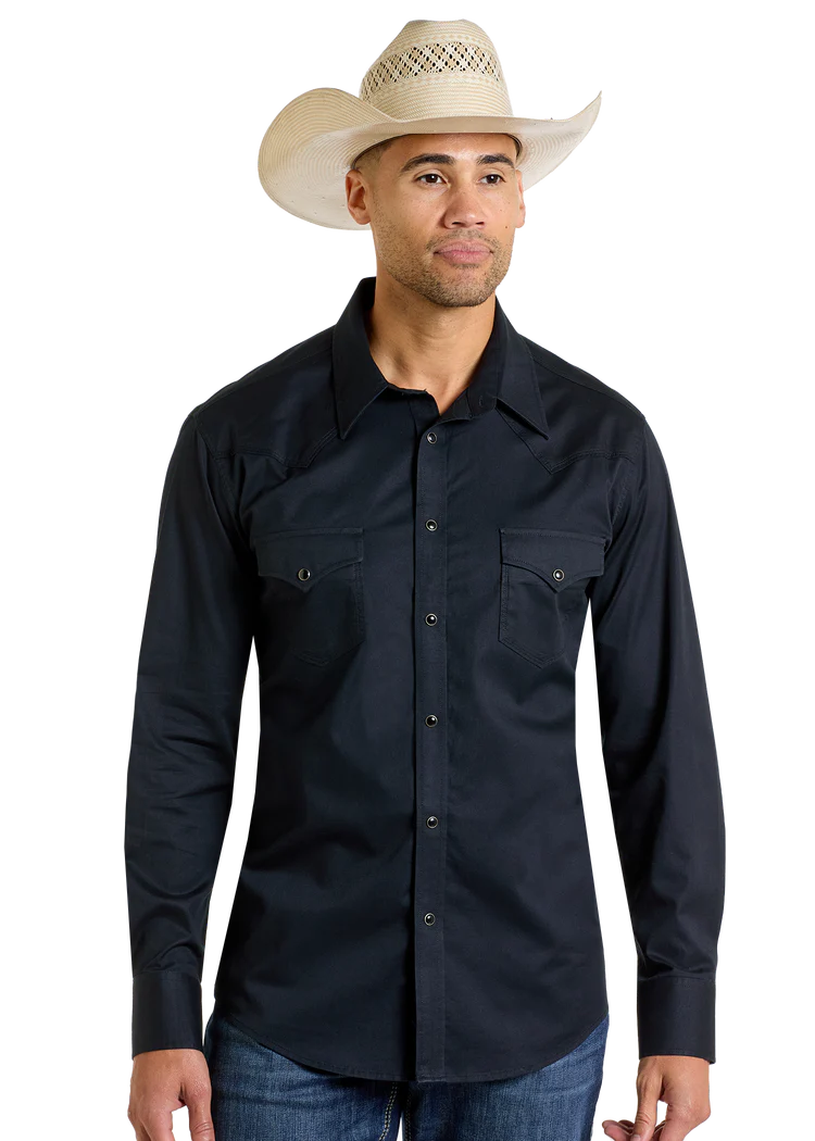 Rock and Roll Denim Modern Fit Black Long Sleeve BMN2S05132