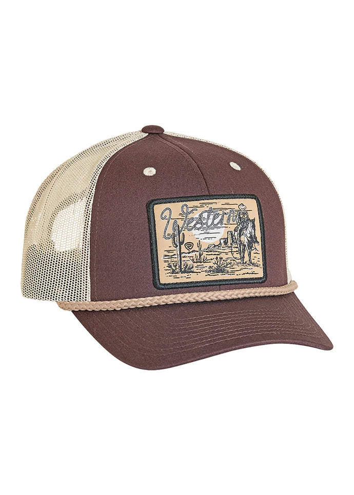 Rock & Roll Brown Western Patch Cap BU40X07605