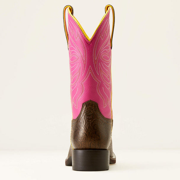 Ariat Women's Buckley Western Boot 10050886 - Bronze Age/Blushing Pink