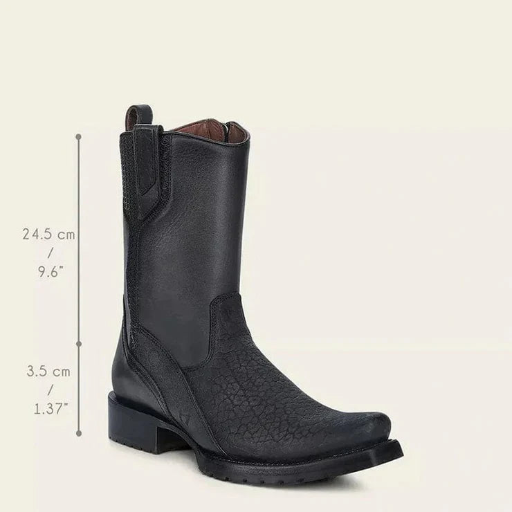 Casual Genuine Leather Bull-Neck Ankle Boots For Men