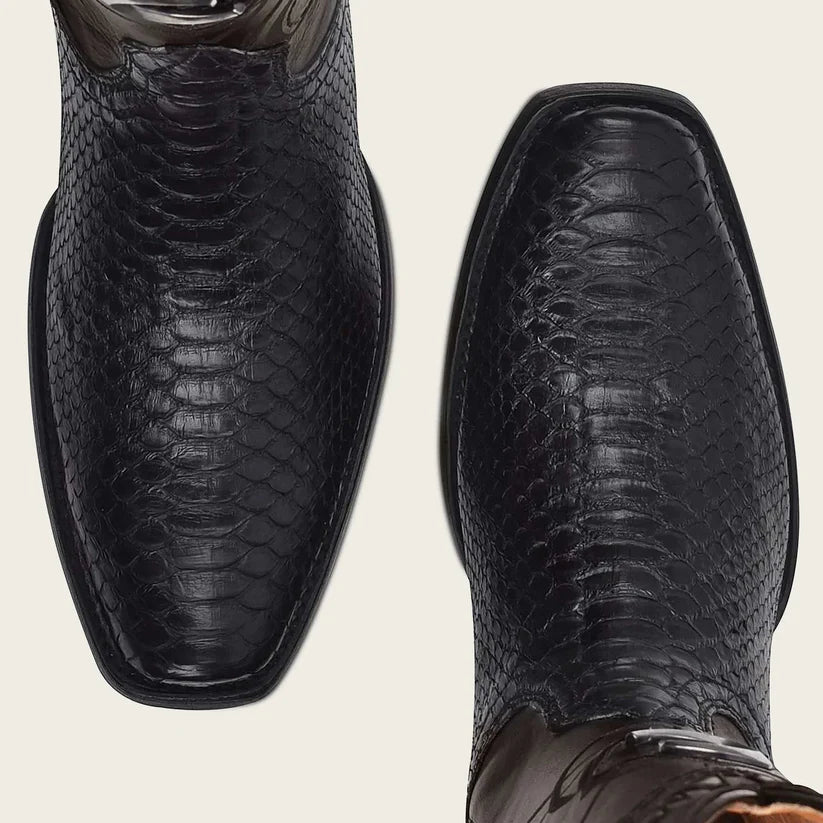Cuadra CU607 CUADRA MENS PYTHON BLACK BOOTS